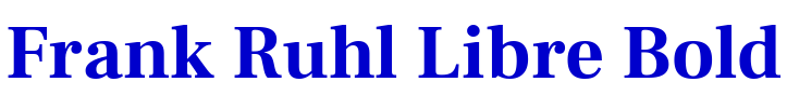 Frank Ruhl Libre Bold шрифт
